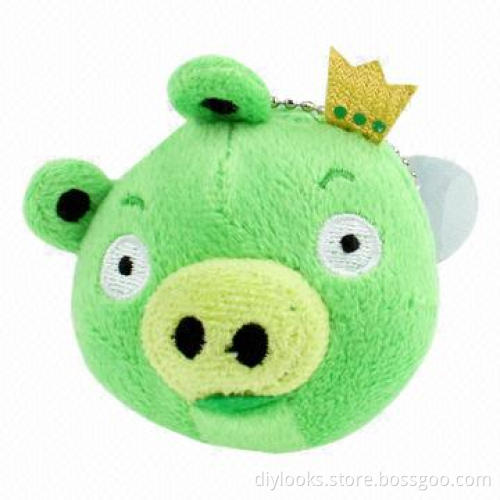 Wholesale Green Pig Style Plush Toy with Suction Cup